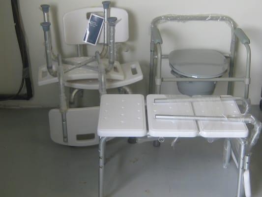 we sell shower chairs, bedside commodes and transfer benches