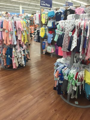 Infant clothing department