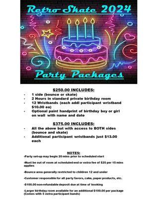 Birthday Packages