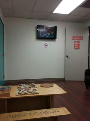 Watching TV while were waiting on the doctor