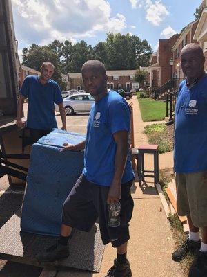 Over 100 degree weather doesn't stop our movers! This crew worked all day braving the heat to move yet another satisfied customer!