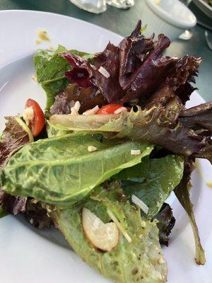 This is the salad that cones with dinner. In a big bowl, family style. Delicious, tangy and delightful!