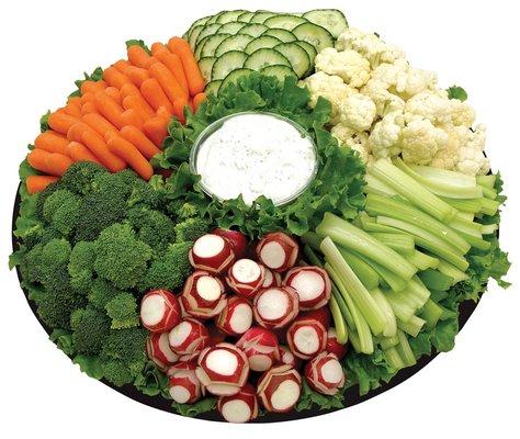 Pick up a made to order Veggie tray from the Delicatessen.