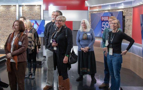 Clients enjoyed a VIP backstage tour of Fox 59 & CBS4 in Indianapolis with our financial planning team at Strategic Wealth Designers