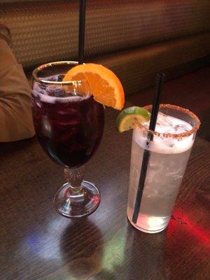 Drinks - Sangria and layover