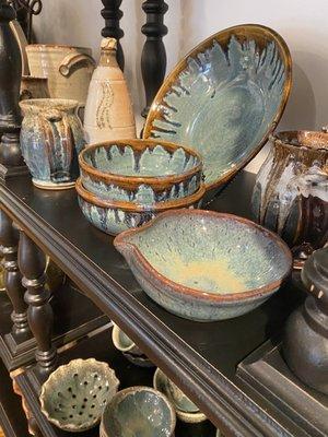 Locally made  pottery for sale.