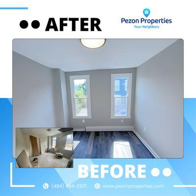 Transformation Thursday! Check out these stunning before and after photos of our latest room renovation.

Call/text us at 484-484-0971.