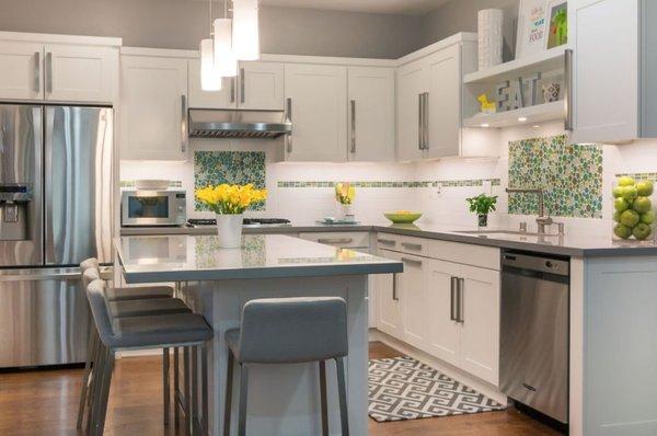 White Shaker Refaced kitchen