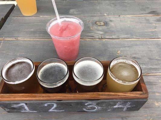 A 4-beer flight is $7. Not a bad deal!