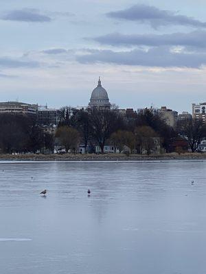 View of the Capitol over Monona Bay