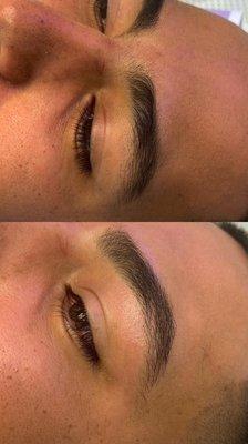 Before & After men's eyebrow wax