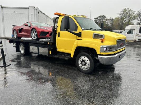 Flat bed tow for 2022 corvette c8