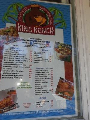 King Konch menu