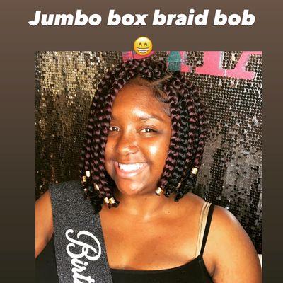 Jumbo box braid bob