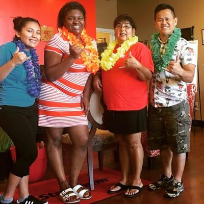 Aloha shirt & shorts Friday!     From our office Ohana (family)to your Ohana, have a great weekend!