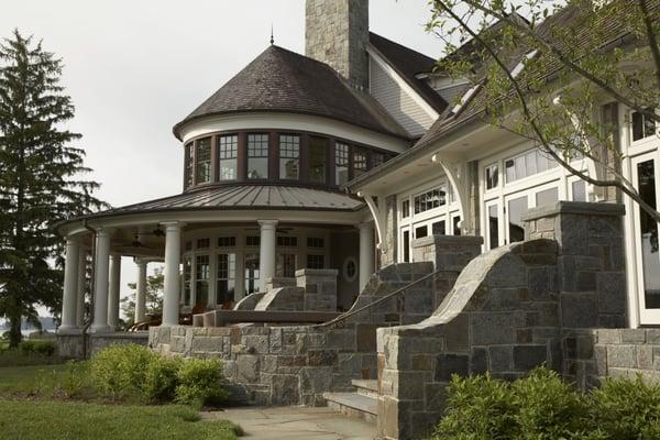 Custom waterfront home on Aberdeen Creek by Purple Cherry Architects - Annapolis. Visit purplecherry.com for additional photos.