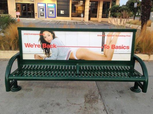 American Apparel Bus Benches in Los Angeles