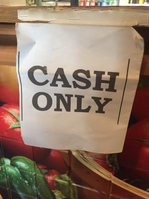 CASH ONLY!!