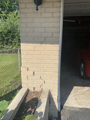 The damages done to my garage by South Chicago Iron and Metal