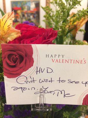 Squirrel Hill Flowers is too lazy to write out "Happy Valentine's Day."