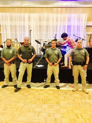 Security team for an event at the Irvine Hotel 06/18/2017