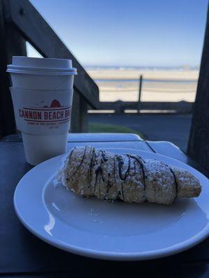 Best London Fog tea and Cream Horn pastry in Cannon Beach! Perfect beach breakfast