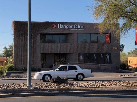 Front of the clinic facing south from Speedway.