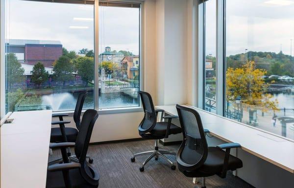 Perfect corner office looking out over the Rio/Gaithersburg Lakefront