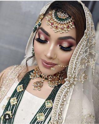 South Asian bridal hair and makeup