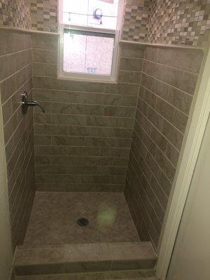 Remodeled shower