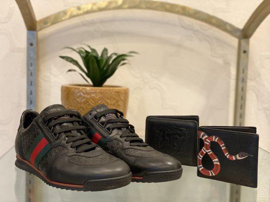 Gucci sneakers and wallets