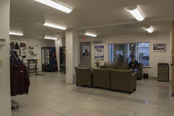 Service customer waiting area