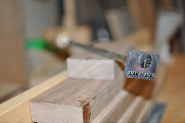 Square Nail branding iron, come get a custom piece!