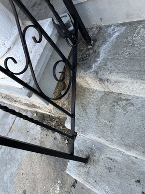 Step and railing after repair