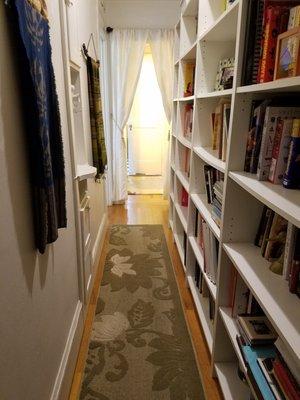 Entry hallway with lending library