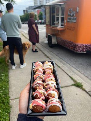 Strawberry Marshmallow Donut Holes