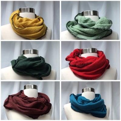 Merino Wool Knit Cowls-Individually dyed and handcrafted in Bangor, ME