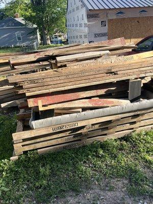 Construction debris I picked up and hauled away