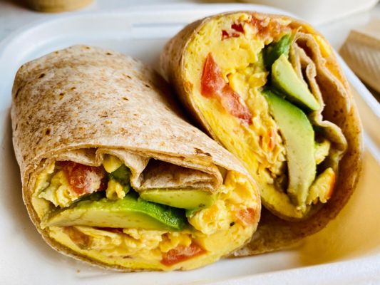 Scrambled Avocado Wrap