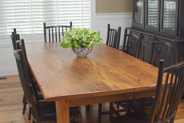 Reclaimed wood farm table