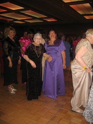 LBFE elders Alice P. and Erma pose on the dance floor