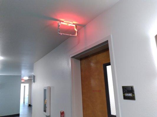 Fire exit signs broken for over a week, good luck getting literally anything fixed