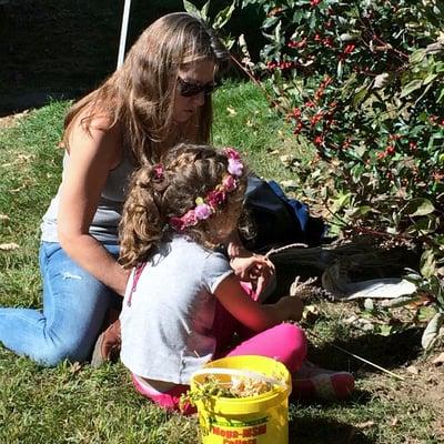 Fairy House Festival tourgoers build their own fairy house in the Museum gardens.