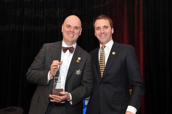 Accepting the Nashville REALTOR of the Year Award.