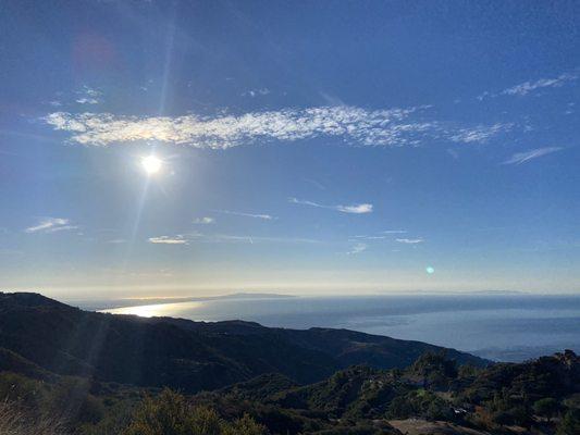 View to the right when you enter the trail near the topanga lookout entrance.