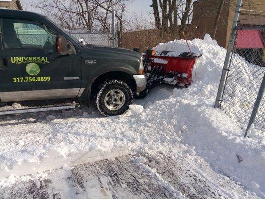 Mowing snow