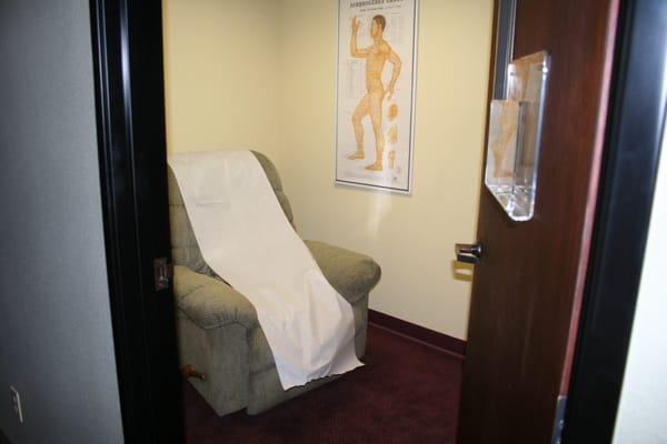 recliners are available as well as tables for treatments