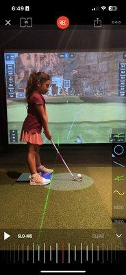 Kids and adults can benefit from being on a golf simulator.  The feedback and data are all in real time.