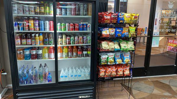 Awesome selection of snacks and drinks