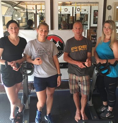 Your instructors; Mindy, Kim, Bob & Aleisha.  All certified cycling instructors...